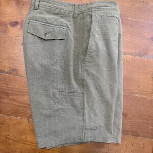 Linksoul Shorts Mens 34 Green Performance Golf Activewear Chino